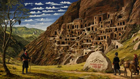 Cité troglodyte de Vardzia creusée dans la falaise
